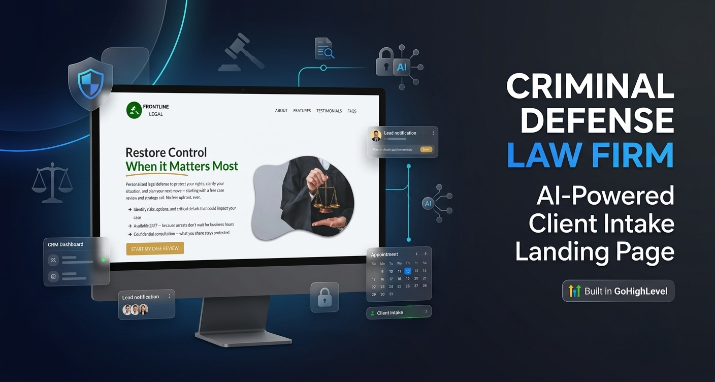 FrontLine Criminal Defense: Landing Page Design Case Study